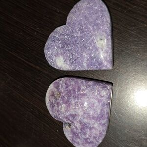 One Lepidolite Heart